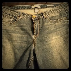 Straight legged jeans